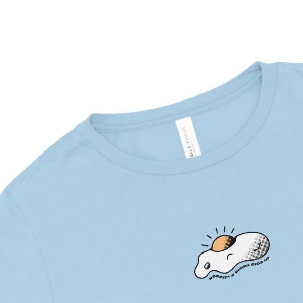 Sunny Side Up Pun Long Sleeve T-shirt Blue Egg Sunrise | Wandering Moon Designs - Image 2