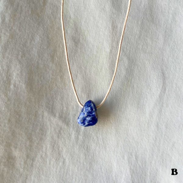 Sodalite Crystal Minimal Necklace Blue Gemstone Layering Necklace Adjustable Healing Gift - Image 10