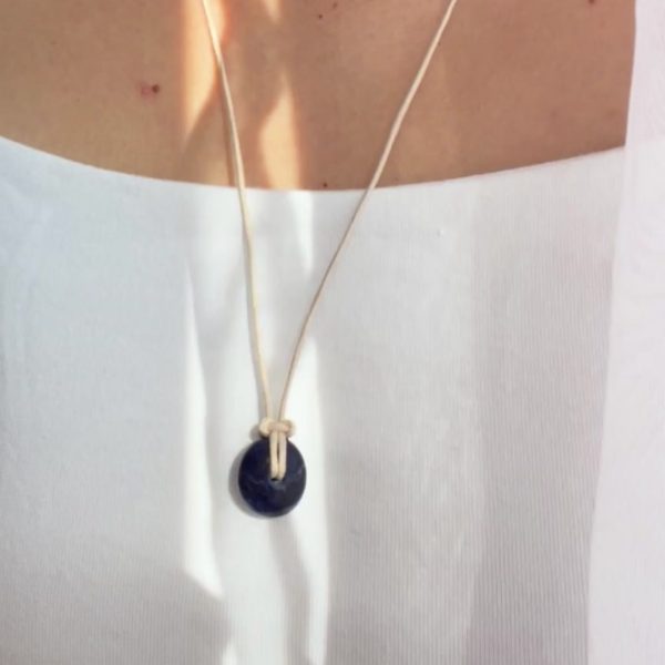 Sodalite Crystal Minimal Necklace Blue Gemstone Layering Necklace Adjustable Healing Gift - Image 4