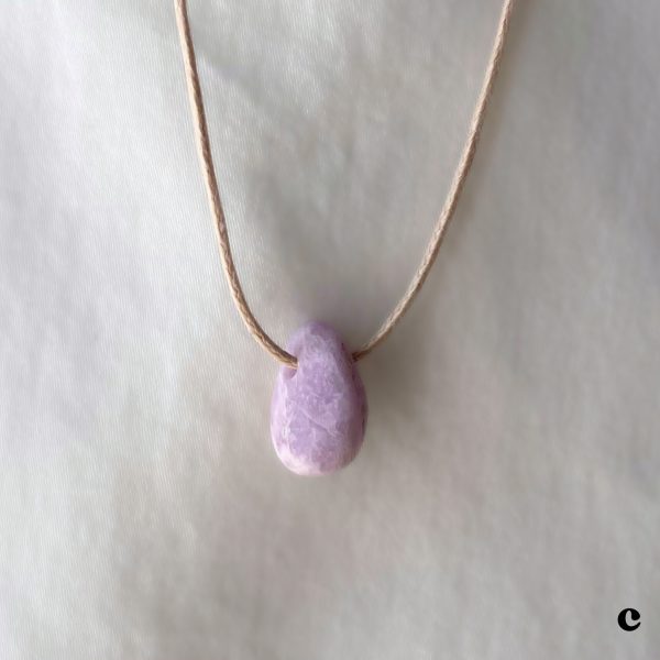 Lilac Lepidolite Necklace Crystal Minimal Necklace Purple Gemstone Layering Necklace Adjustable - Image 10