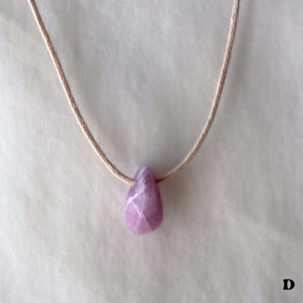 Lilac Lepidolite Necklace Crystal Minimal Necklace Purple Gemstone Layering Necklace Adjustable - Image 9